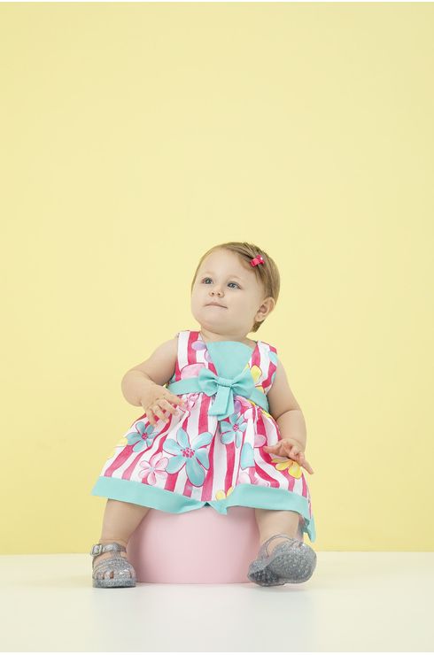 Vestido De Festa Estampado Com Faixa