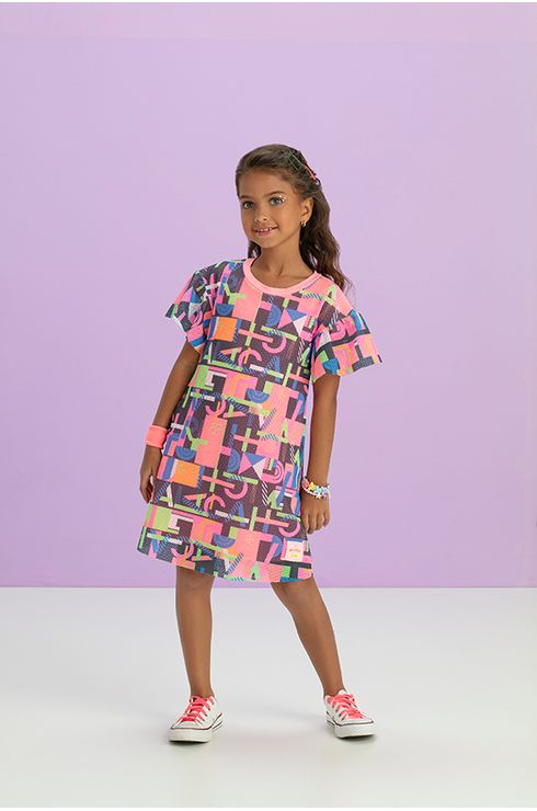 Vestido ComSobreposição De Tela