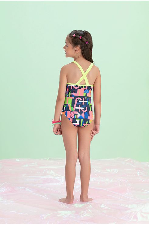 Maiô Estampado Alça Em `X`