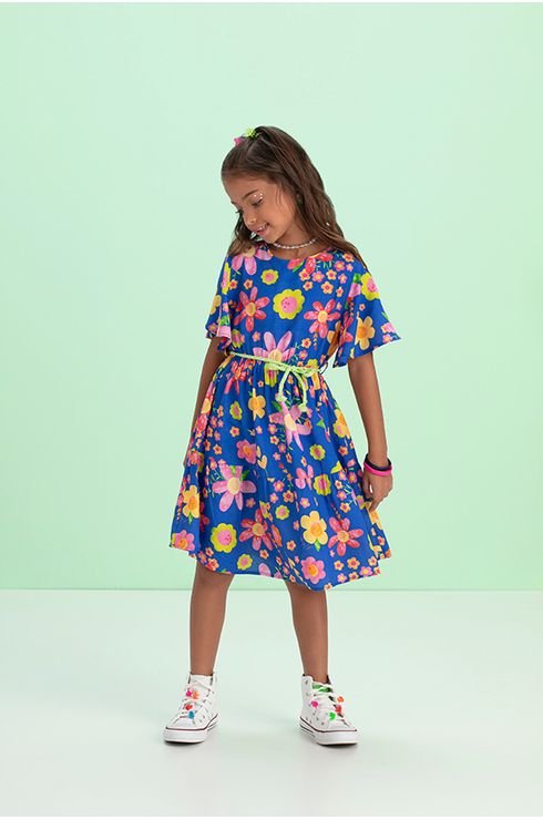 Vestido Viscose Manga Ampla