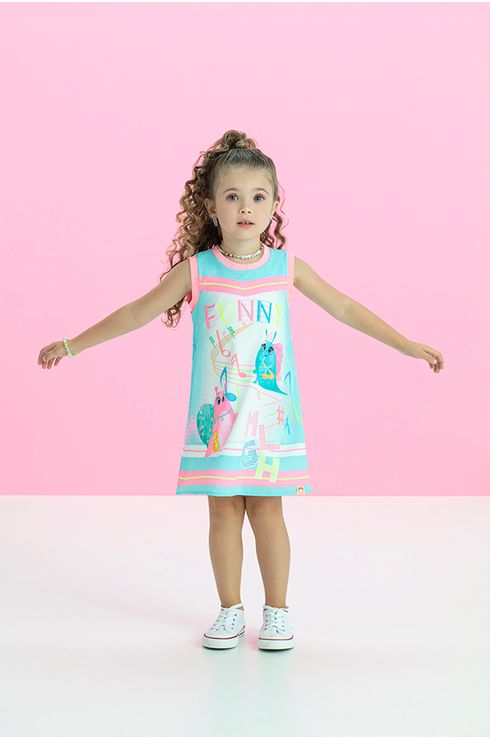 Vestido Estampado Em A