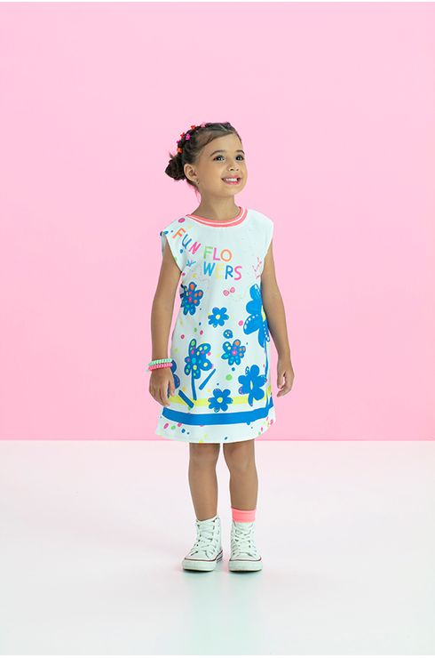 Vestido Floral Abertura Costas