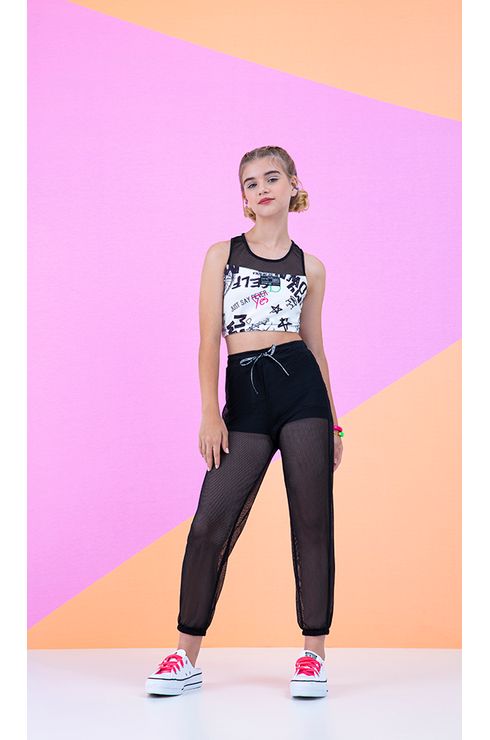 Calça Jogger De Tela Curta