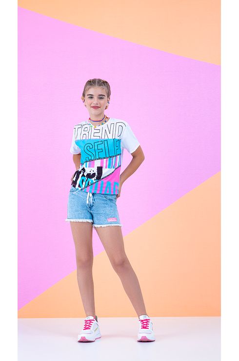 Blusa Com Frente Estampada