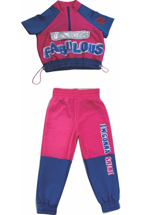 Conjunto Blusa Manga Curta E Calça
