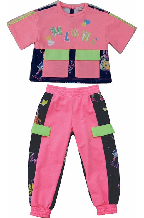 Conjunto Blusa Manga Curta E Calça