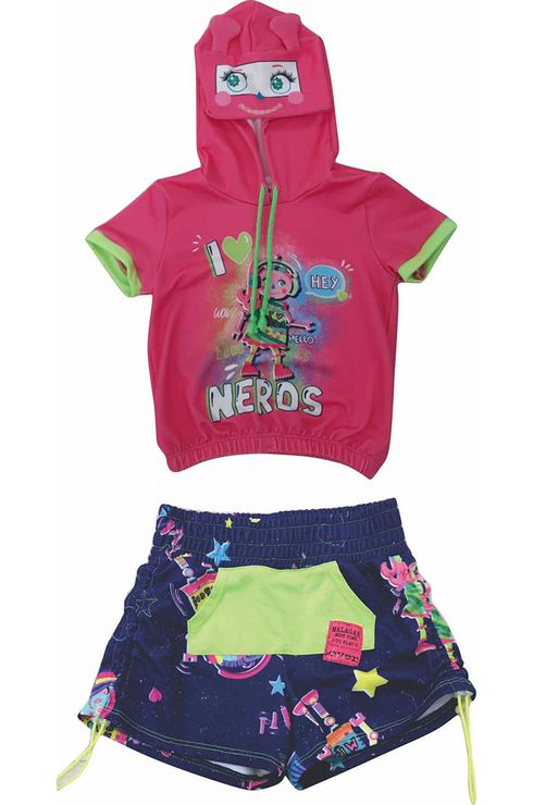 Conjunto Blusa Manga Curta E Short