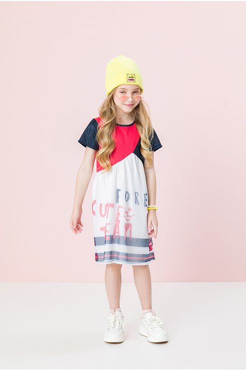 Vestido Com Recortes E Tela