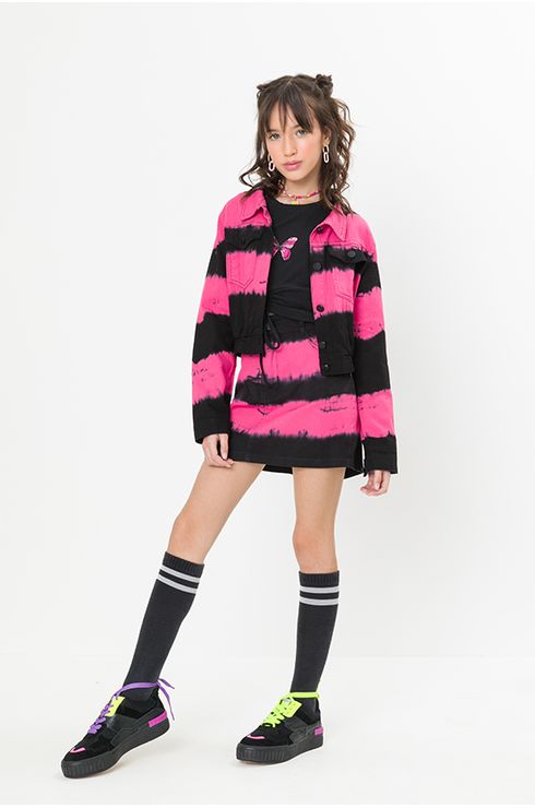 Jaqueta Cropped Tie-Dye