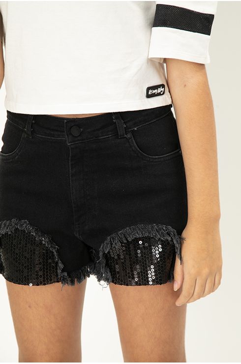 Short Jeans Com Paete