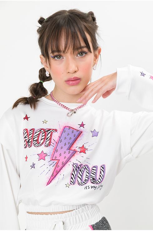 Blusa Manga Longa Com Detalhe Ombro