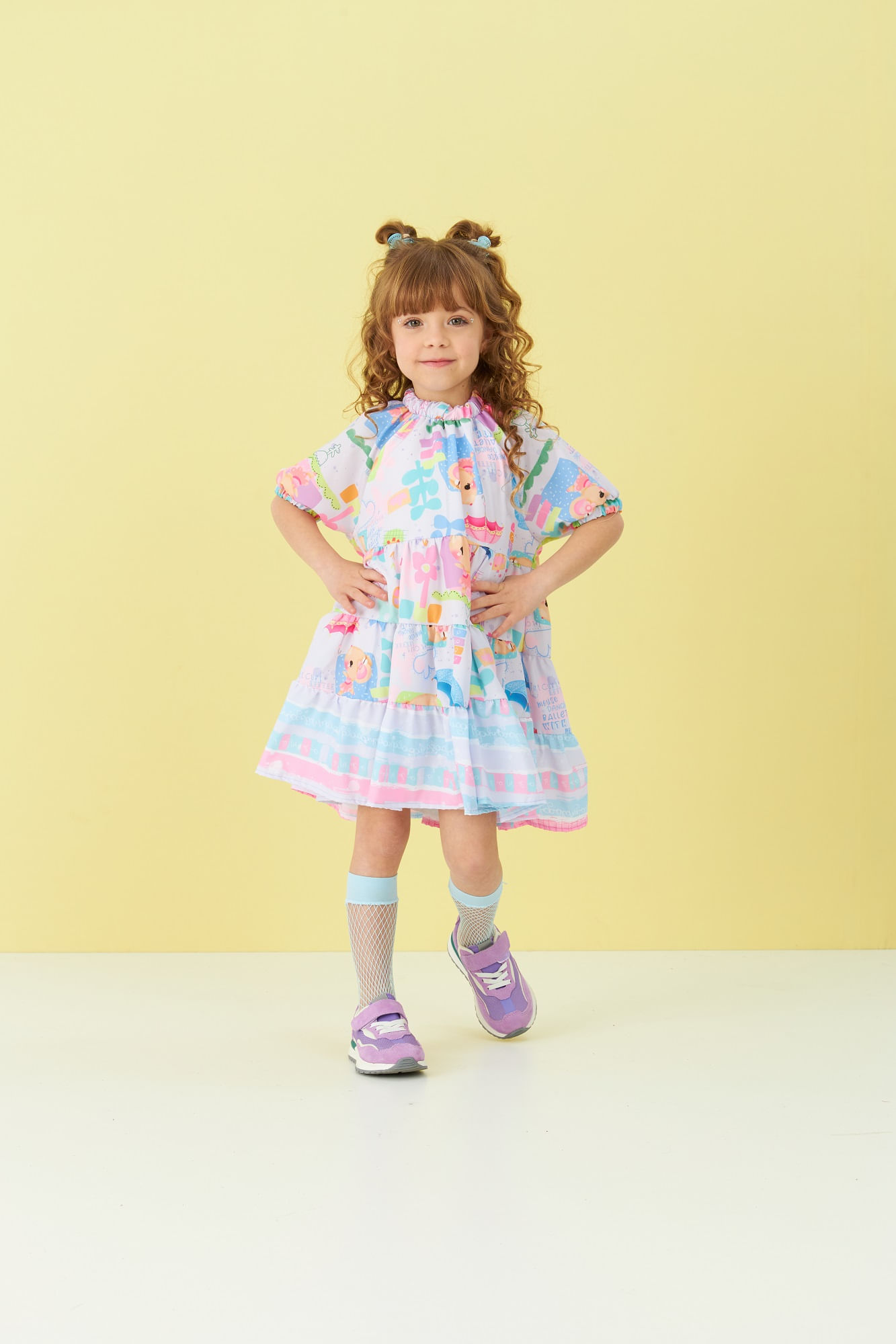 Vestido-Manga-Curta-Com-Gola-E-Manga-Bufante