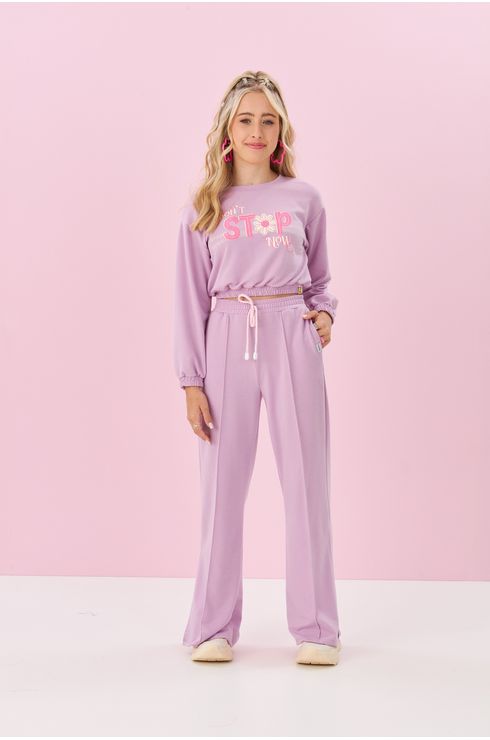 Moletom Manga Longa Com Gola E Silk