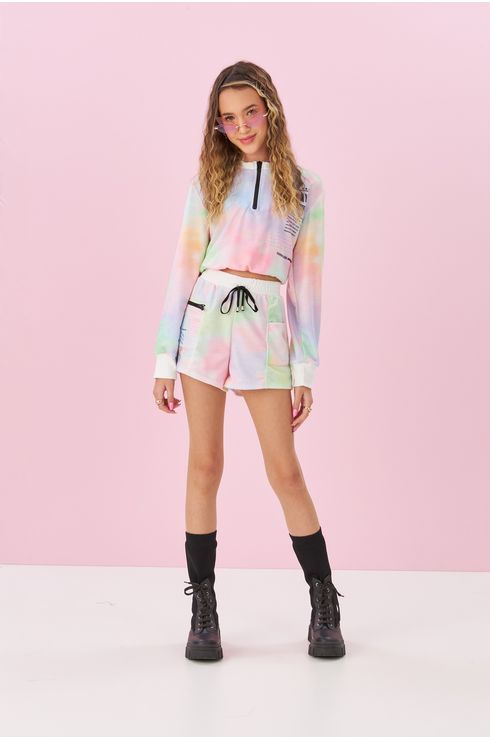 Blusa Moletom Com Estampa Candy Color