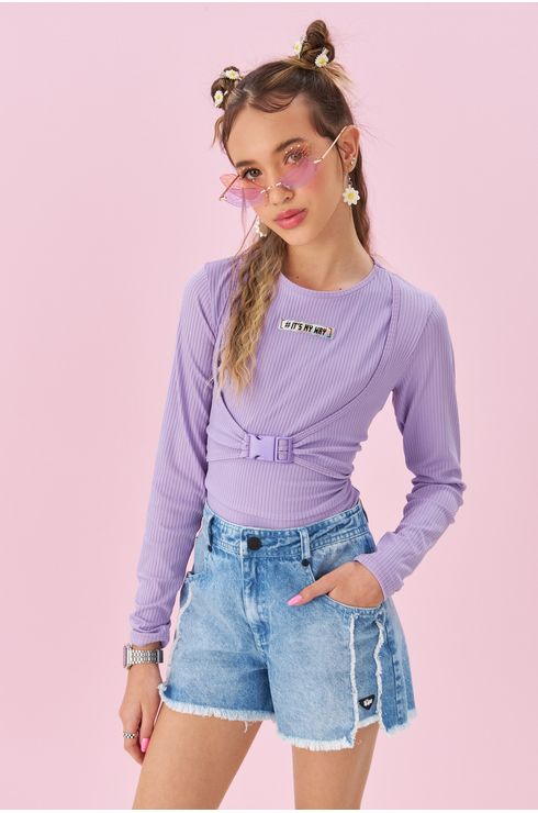 Shorts Jeans Com Desfiados