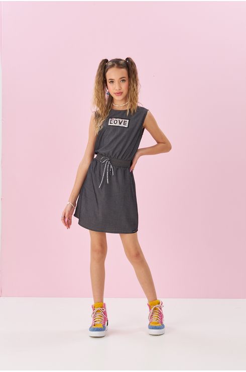 Vestido Denim Black