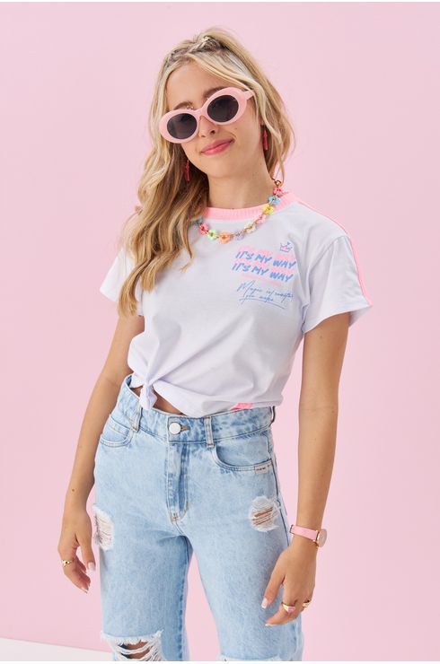 Blusa Lisa Com Silk Frente