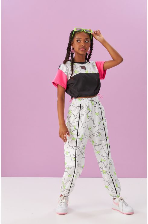 Blusa Manga Curta Corta Vento Com Manga Em Moletinho Rosa
