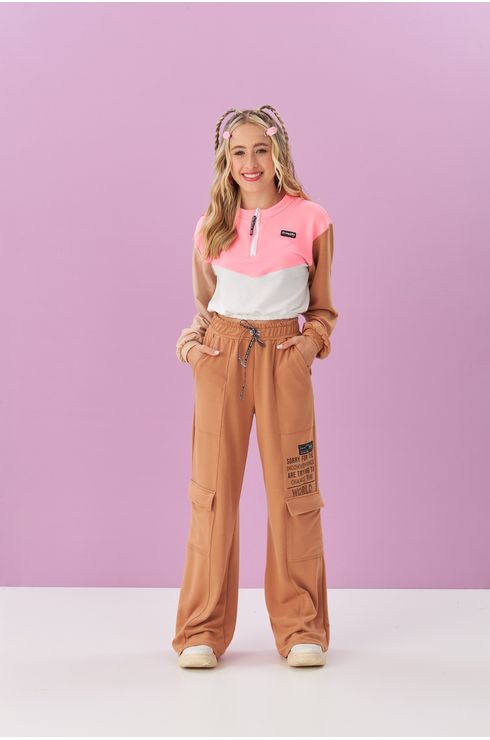 Blusa Manga Longa Com Abertura Com Zíper