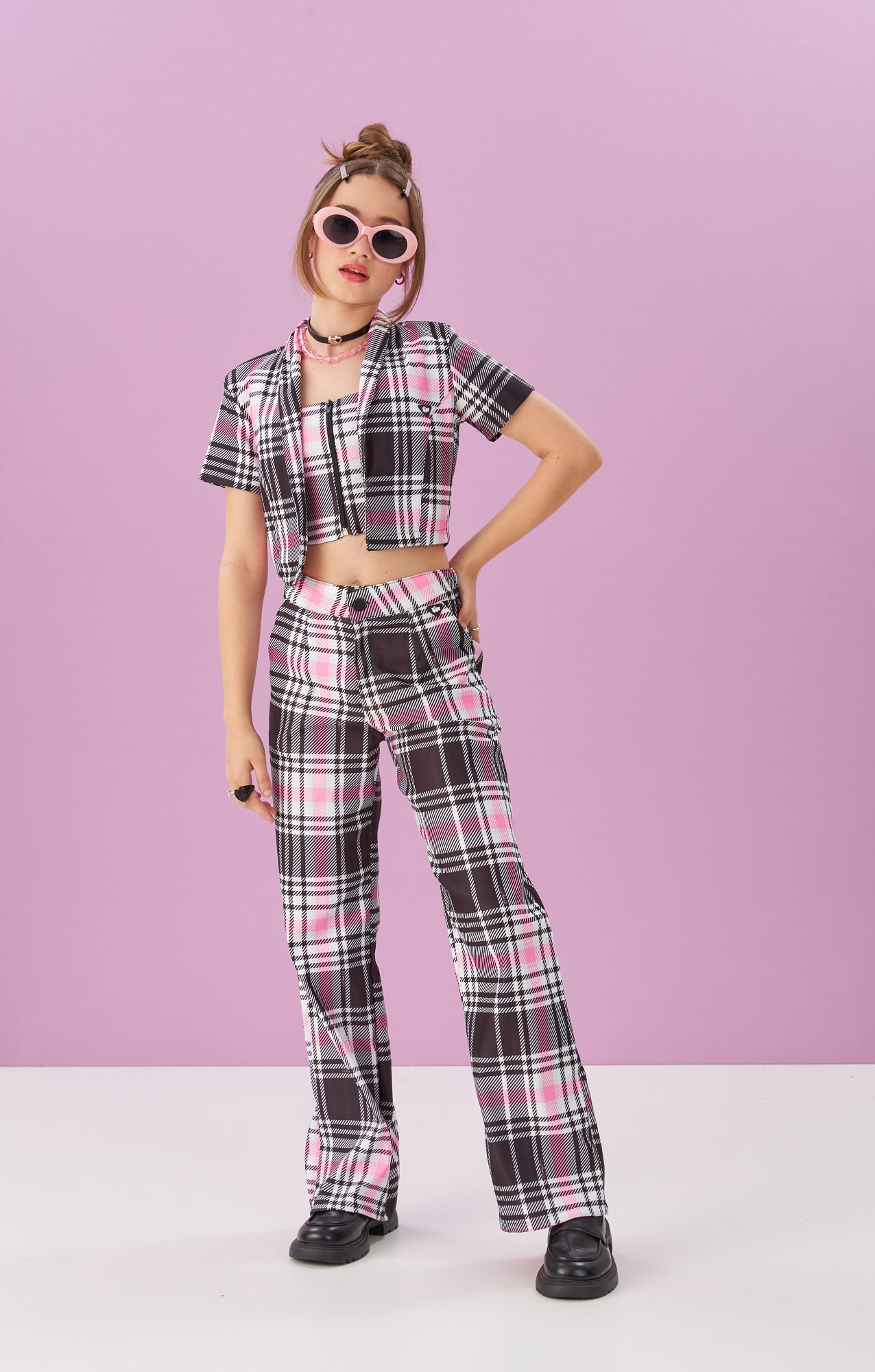 Blazer-Manga-Curta-Estampado-Comprimento-Cropped-Com-Recorte-Princesa