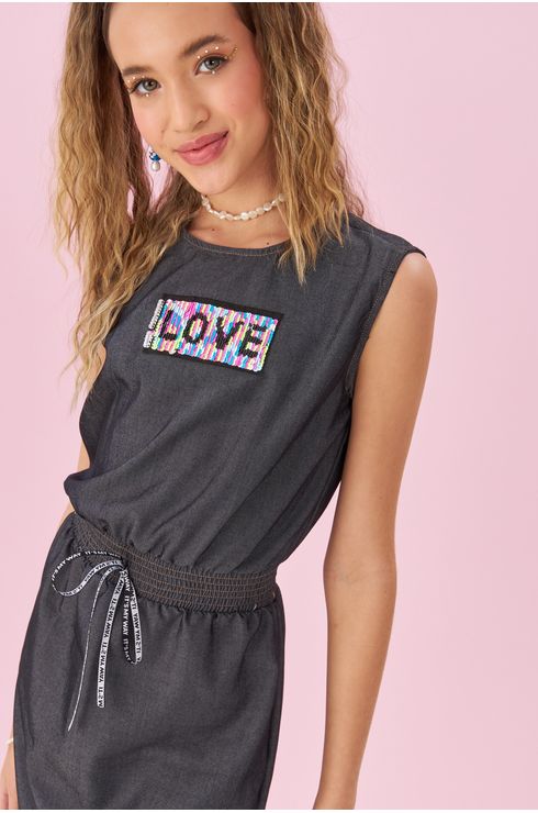 Vestido Denim Black