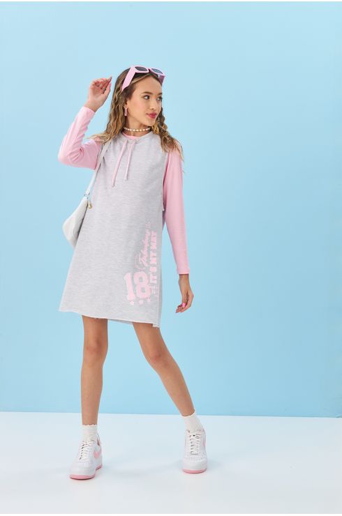 Vestido Estilo Colete Com Maxi Cava Mescla