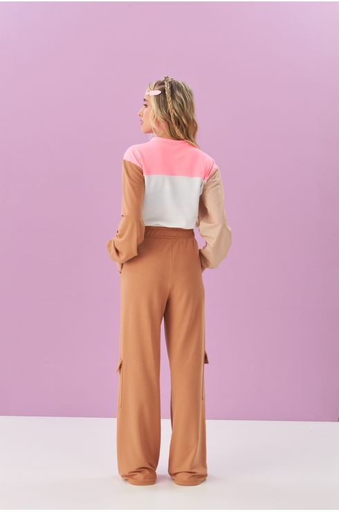 Blusa Manga Longa Com Abertura Com Zíper
