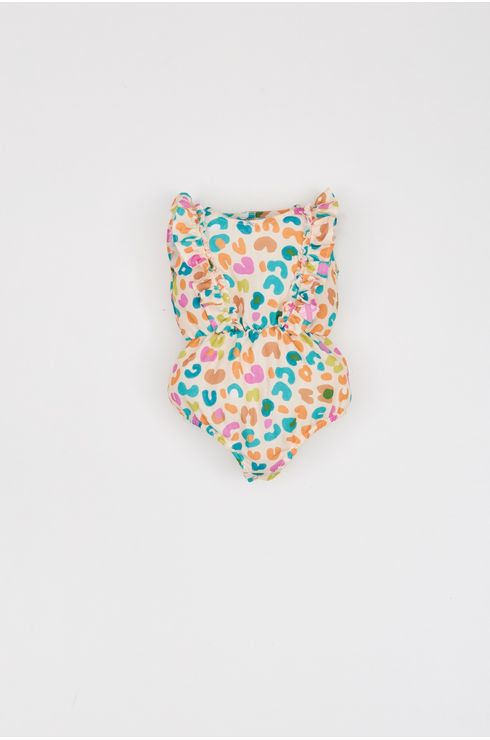 Body Pimpão Em Viscose Estampada