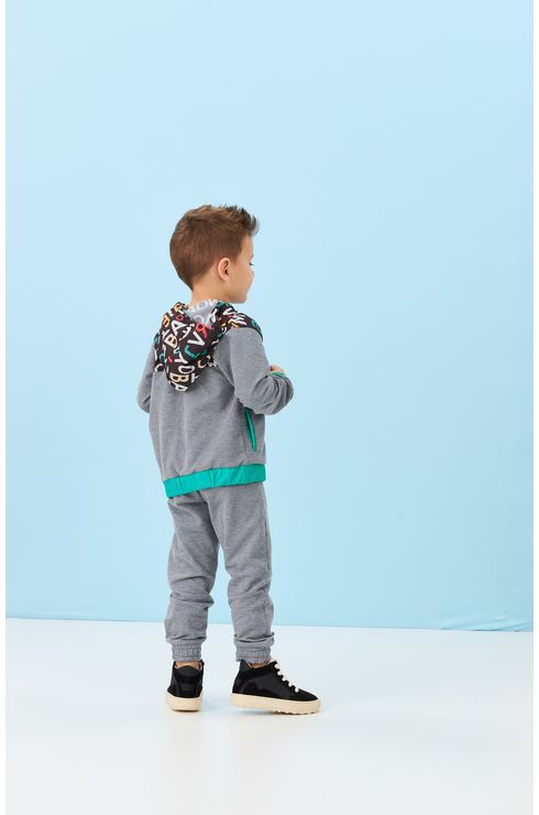 Conjunto Moletom Estampado E Calça