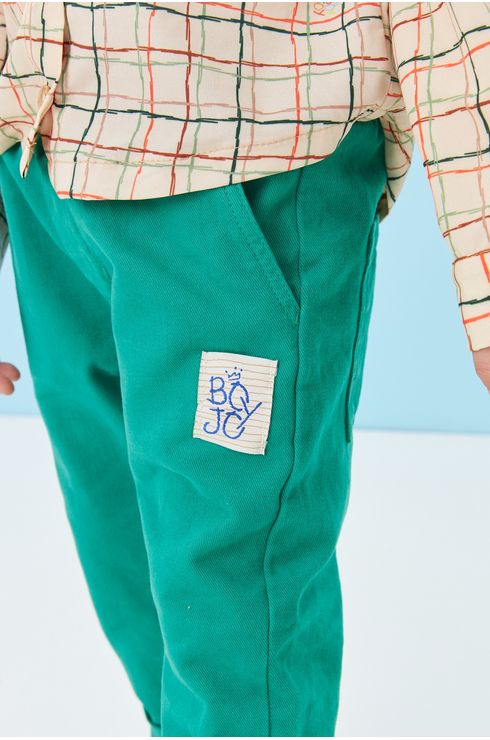 Calça Sarja Tingida Com Bolso Faca