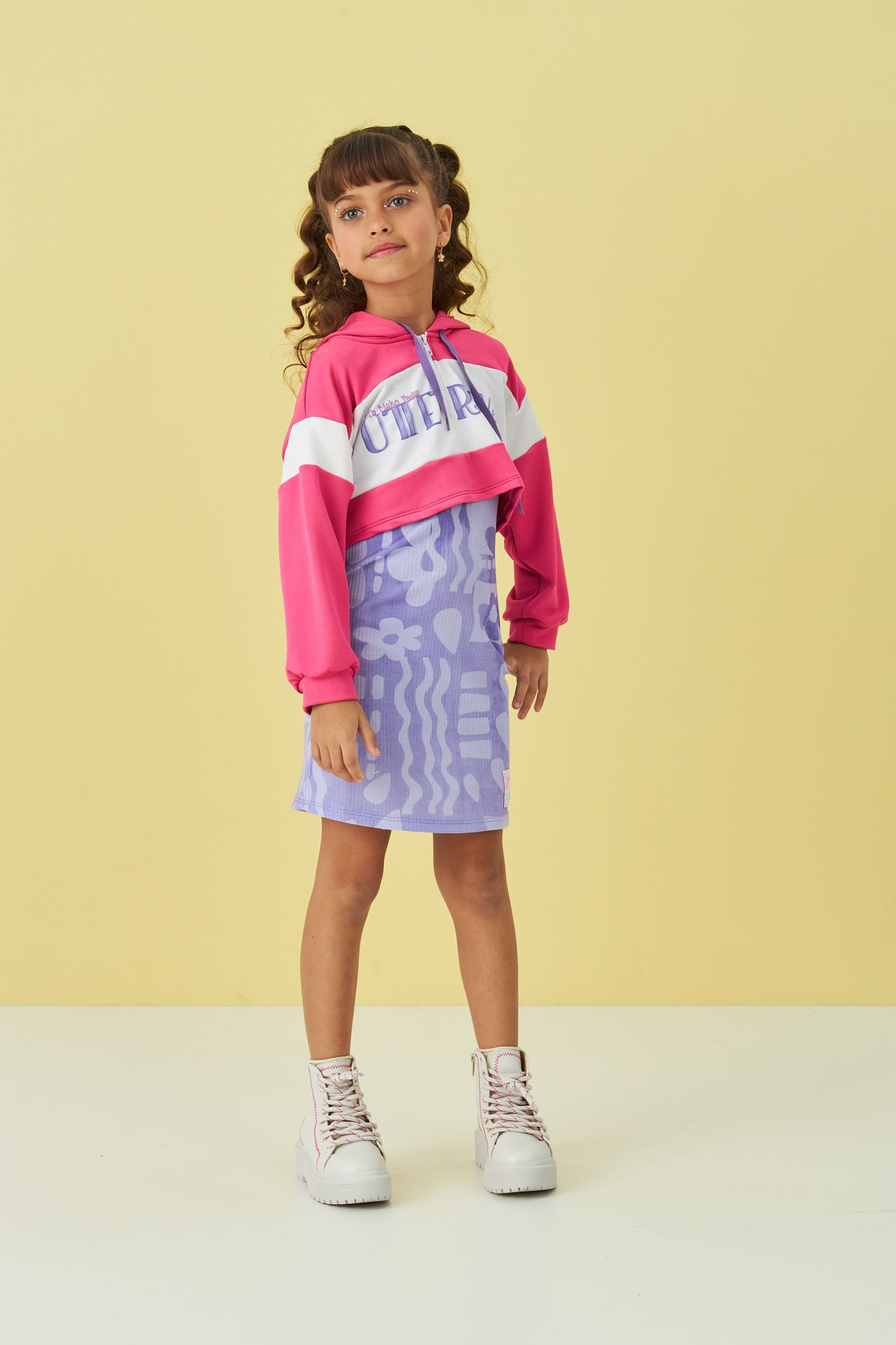 Vestido-Canelado-Com-Moletom-Manga-Longa-De-Sobreposicao