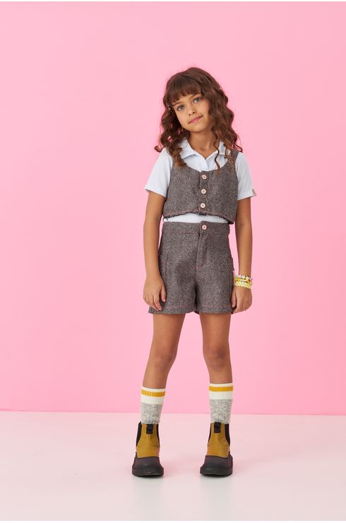 Blusa Canelada Com Gola