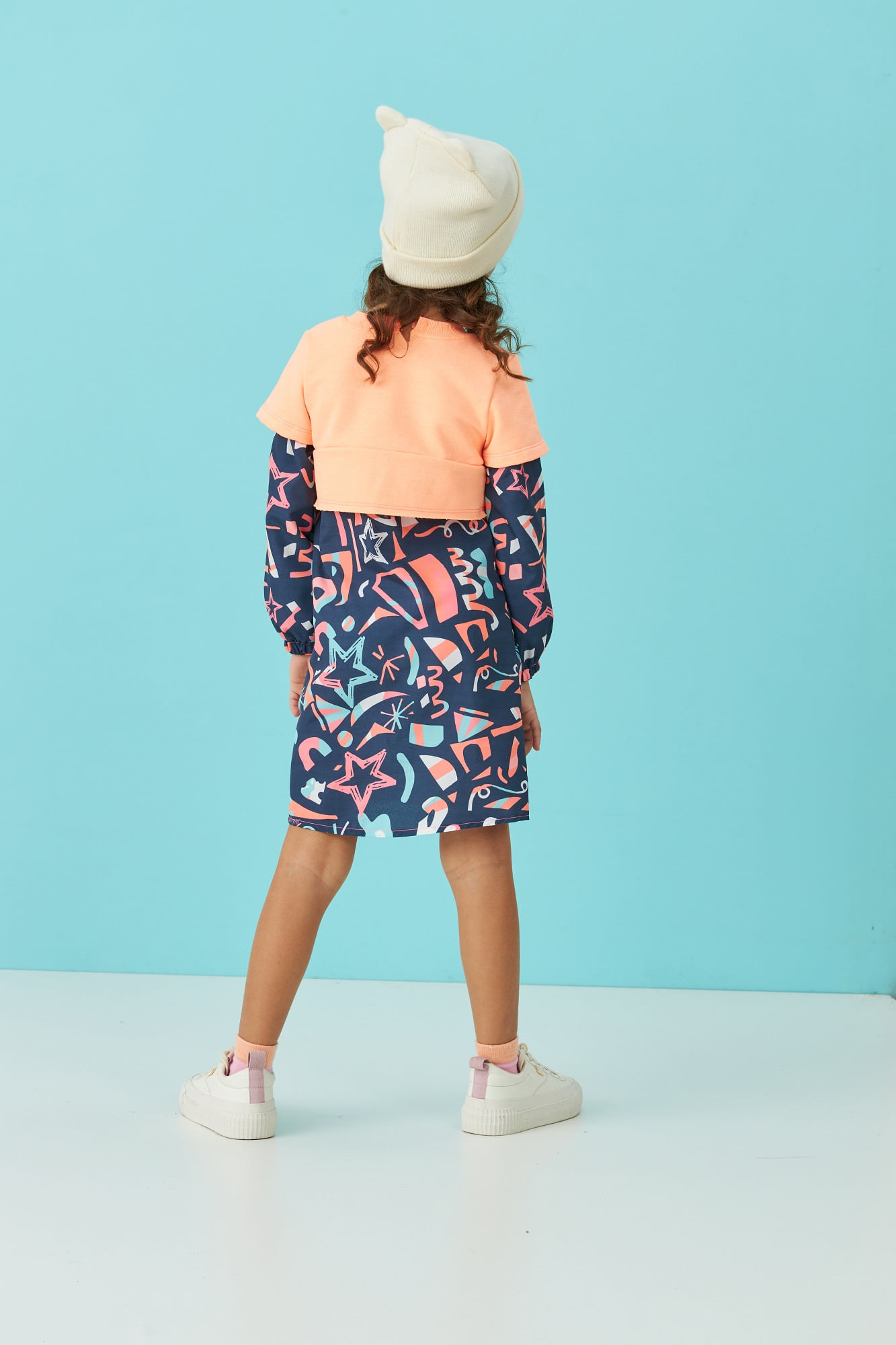 Vestido-Manga-Longa-Chemise-Com-Sobreposicao-De-Moletom