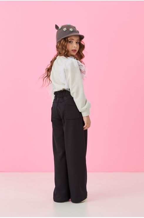 Blusa Com Babados Sobreposto E Franzido