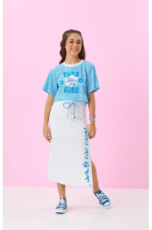 Blusa Listrada Com Local Central