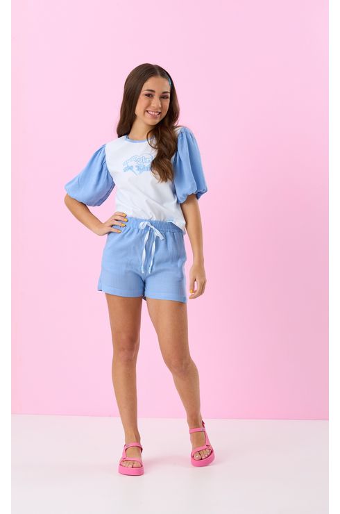 Blusa Com Estampa Local E Abertura Em Gota