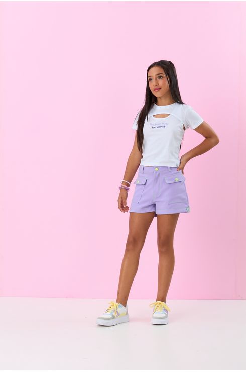 Blusa Com Regata Canelada E Estampa Local