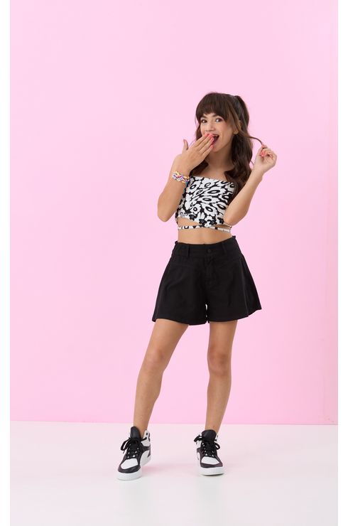 Top Estampado Com Amarração