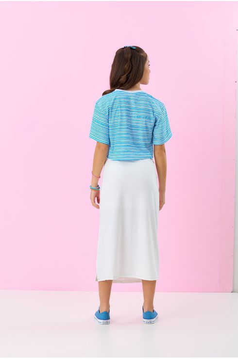 Blusa Listrada Com Local Central