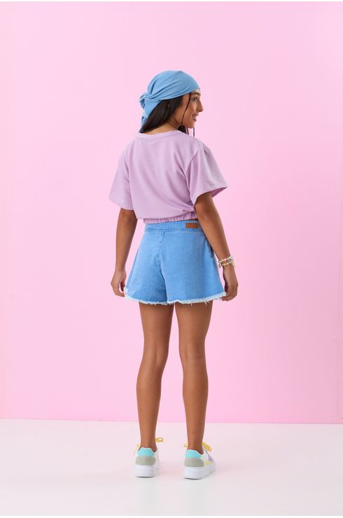 Blusa Com Estampa Local E Elástico Na Barra