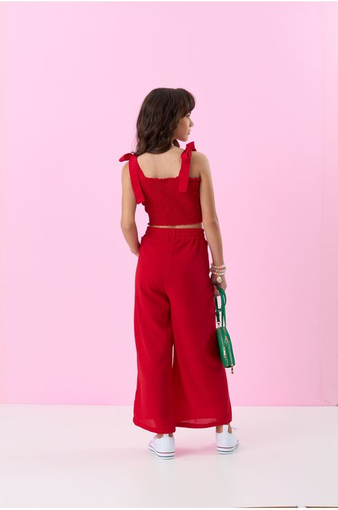 Blusa Franzida Com Amarração No Ombro
