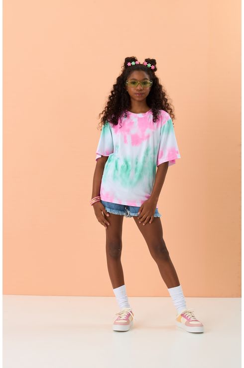 Blusa Tyedie Com Manga Ampla