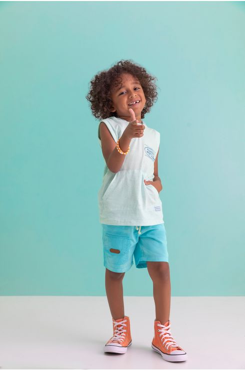 Bermuda Sarja Leve Com Bolso Lateral