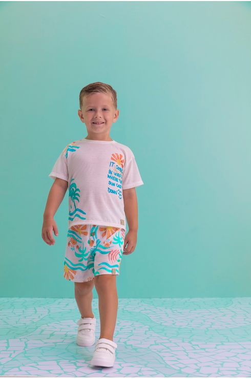 Camiseta Ombro Deslocado Com Frente Localizada