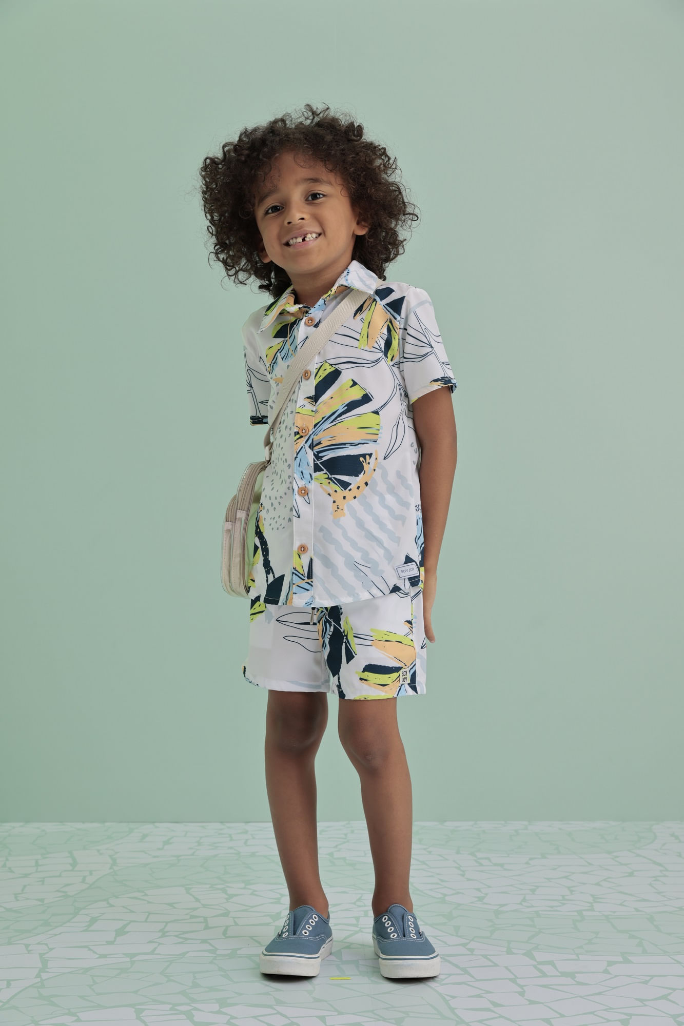 Bermuda-Mini-Estampada-Em-Tactel