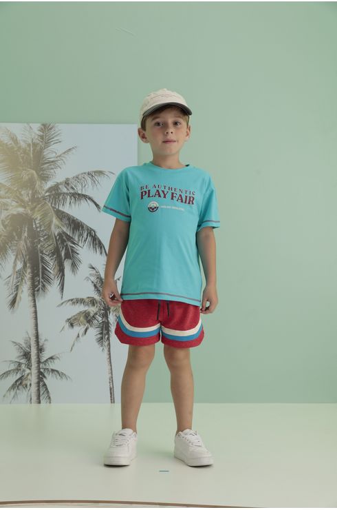 Camiseta Ombro Deslocado Com Costura Em Trama E Silk Frente