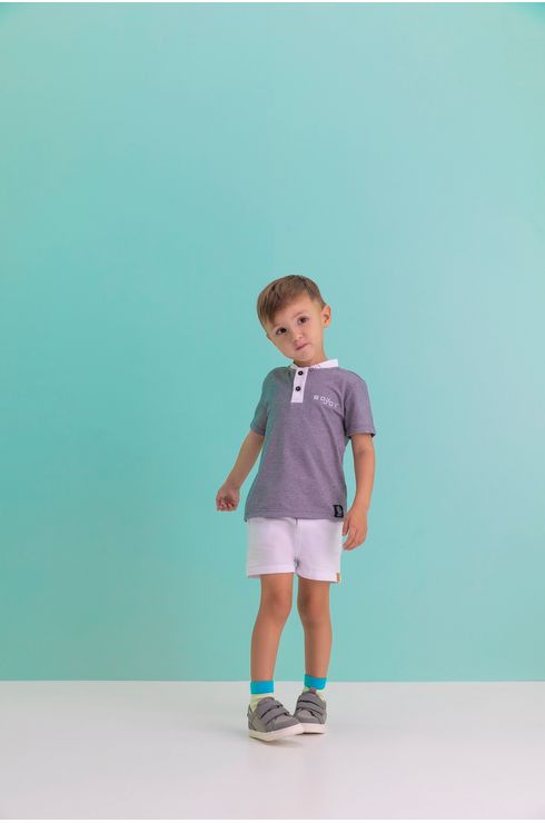 Camisa Tem Piquet Com Gola Tricoline