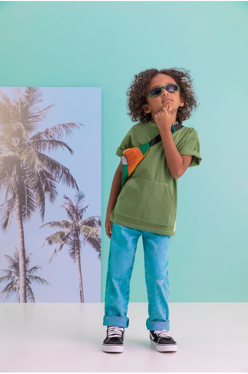 Camiseta Com Bolso Canguru