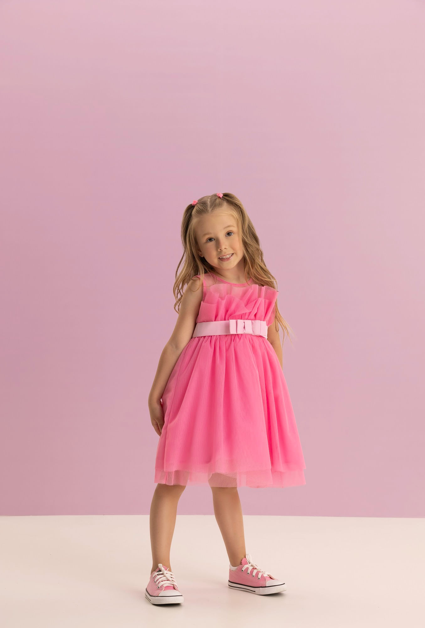 Vestido-Festa-Com-Saia-Franzida-Em-Tule-Com-Babado