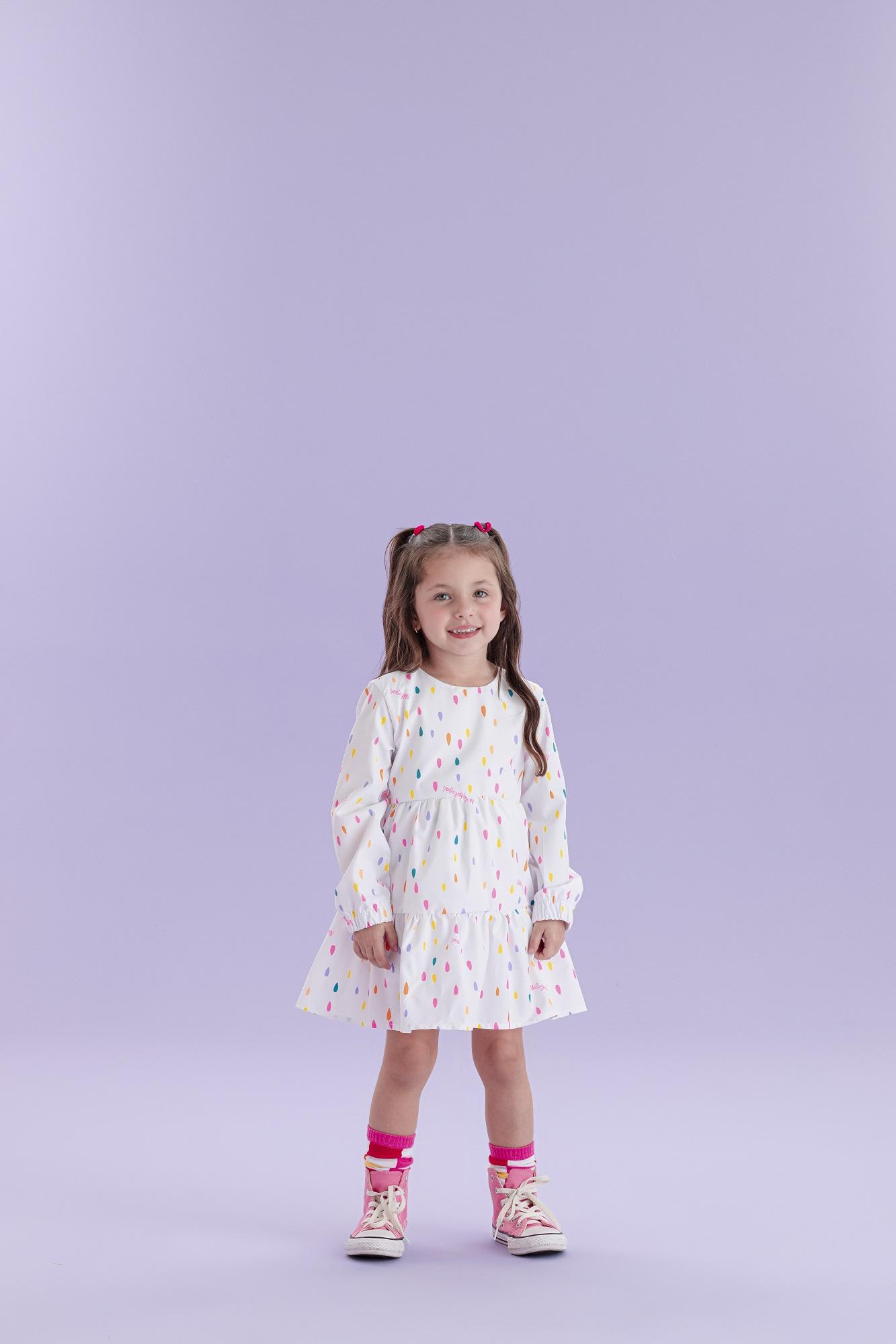 Vestido-Manga-Longa-Com-Saia-Ampla-E-Faixa-Para-Amarracao